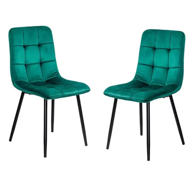 Scaun living catifea BUC 211 Verde – cadru metalic modern