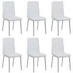 Set 6 scaune de bucătărie piele ecologică culoarea alb Set 6 scaune de bucătărie piele ecologică culoarea alb