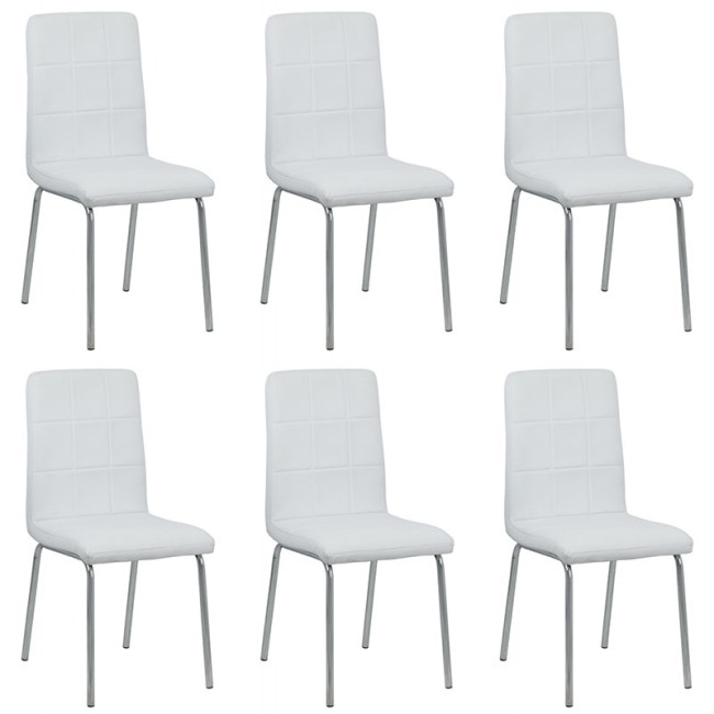 Set 6 scaune bucatarie CS230-alb
