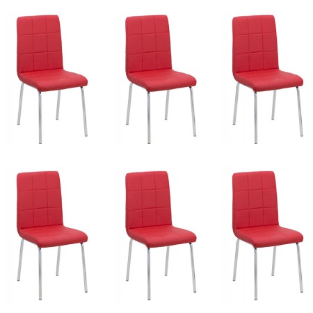 Set 6 scaune bucătărie CS230 Roșu Set 6 scaune bucătărie CS230 Roșu