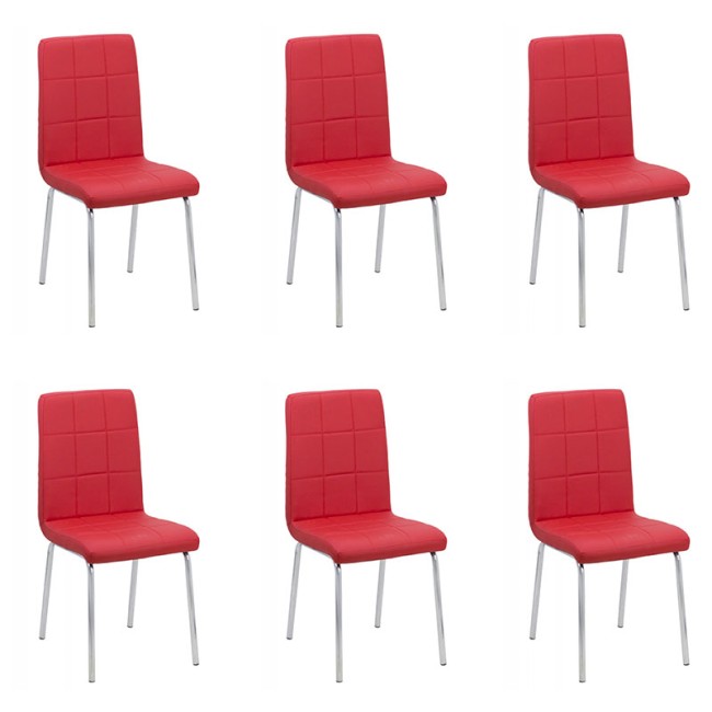 Set 6 scaune bucatarie CS230-rosu