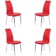 Set 4 scaune de bucătărie cadrul metalic cromat