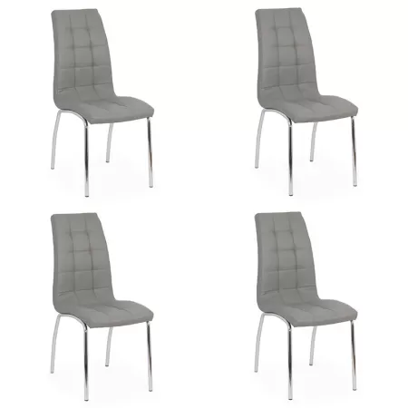 Set 4 scaune de bucătărie cadrul metalic cromat