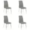 Set 4 scaune de bucătărie cadrul metalic cromat