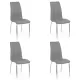 Set 4 scaune de bucătărie cadrul metalic cromat