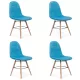 Set 4 scaune de bucătărie și dining în 6 culori