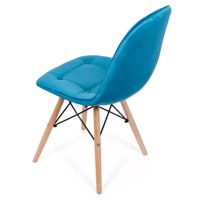 Scaune bucătărie living din catifea BUC 232V albastru