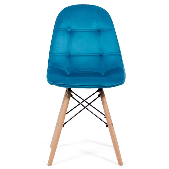 Scaune bucătărie living din catifea BUC 232V albastru