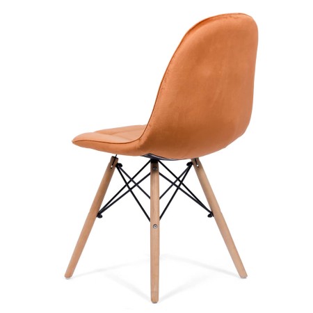 Scaun bucatarie-living din catifea BUC 232V-portocaliu Scaun bucatarie-living din catifea BUC 232V-portocaliu