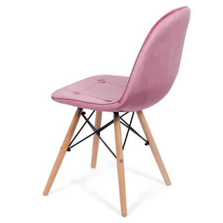 Scaun bucatarie-living din catifea BUC 232V-roz