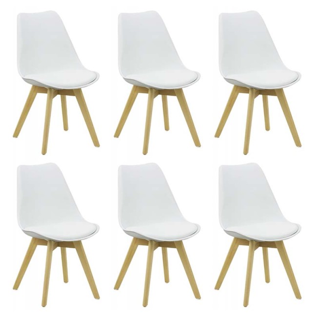 Set 6 scaune de living și bucătărie în stil scandinav-BUC242-6