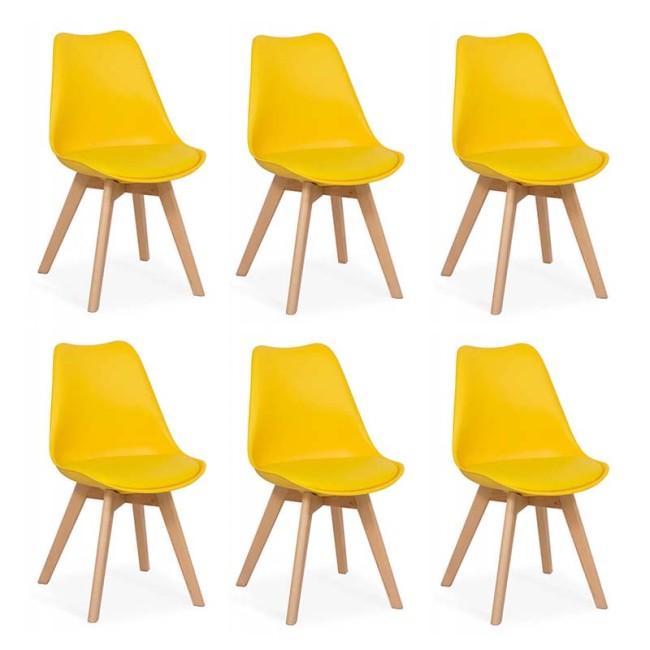 Set 6 scaune de living și bucătărie în stil scandinav-BUC242-6