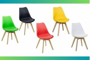 Scaune de bucătărie color în stil scandinav