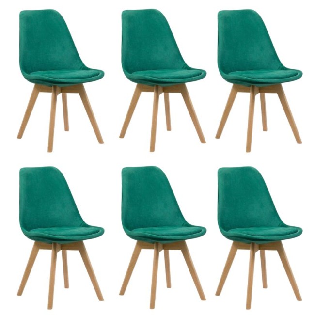 6 scaune bucătărie-living catifea pe verde 6 scaune bucătărie-living catifea pe verde