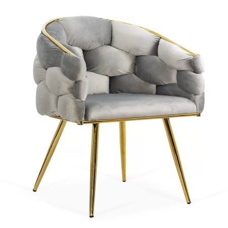 Scaune living din catifea, picioare aurii reglabile BUC 251 Gri deschis Scaune living din catifea, picioare aurii reglabile BUC 251 Gri deschis