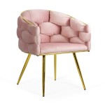 Scaune living din catifea, picioare aurii reglabile BUC 251 Roz Scaune living din catifea, picioare aurii reglabile BUC 251 Roz