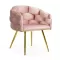 Scaune living din catifea, picioare aurii reglabile BUC 251 Roz