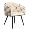 Scaune moderne din catifea si cadru metalic BUC 256 Crem