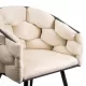 Scaune moderne din catifea si cadru metalic BUC 256 Crem