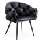 Scaune moderne din catifea si cadru metalic BUC 256 Negru