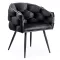 Scaune moderne din catifea si cadru metalic BUC 256 Negru