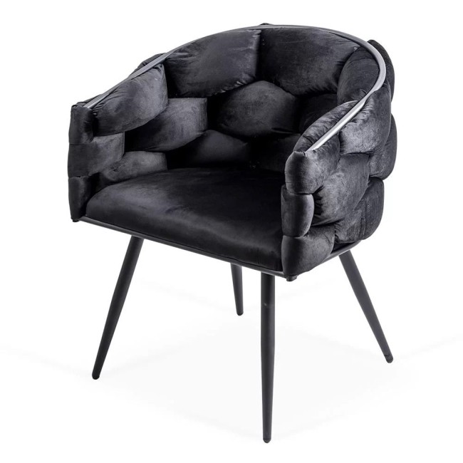 Scaune moderne din catifea si cadru metalic BUC 256 Negru