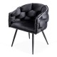 Scaune moderne din catifea si cadru metalic BUC 256 Negru