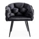 Scaune moderne din catifea si cadru metalic BUC 256 Negru