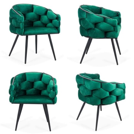 Scaune moderne din catifea si cadru metalic BUC 256 Verde Scaune moderne din catifea si cadru metalic BUC 256 Verde