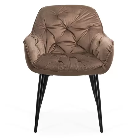 Scaune de bucătărie și living din catifea BUC 257 Maro