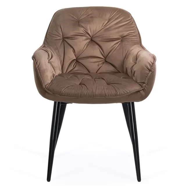 Scaune de bucătărie și living din catifea BUC 257 Maro