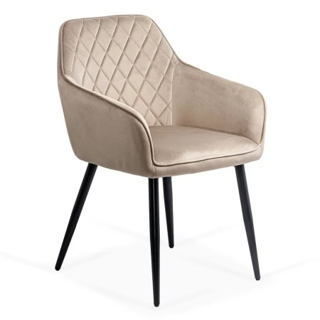 Scaun dining din catifea BUC 258 bej Scaun dining din catifea BUC 258 bej