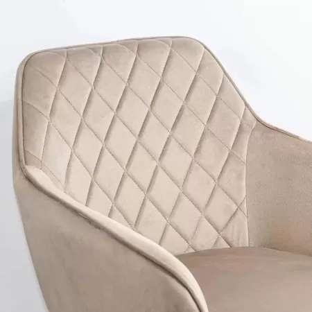 Scaun dining din catifea BUC 258 bej
