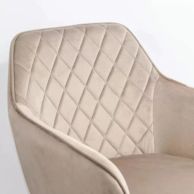  Scaune de bucătărie și dining din catifea BUC 258 pe bej