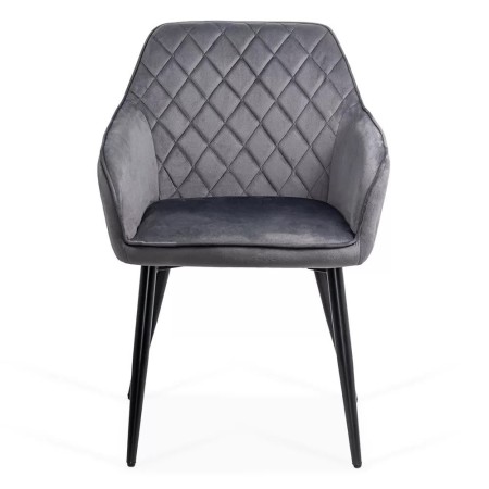 Scaun dining din catifea BUC 258 gri Scaun dining din catifea BUC 258 gri