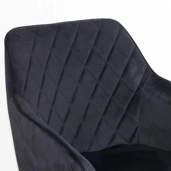 Scaun bucătărie din catifea BUC 258 Negru