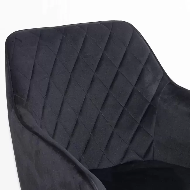 Scaun bucătărie din catifea BUC 258 Negru