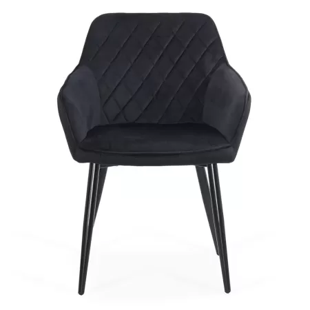 Scaun bucătărie din catifea BUC 258 Negru