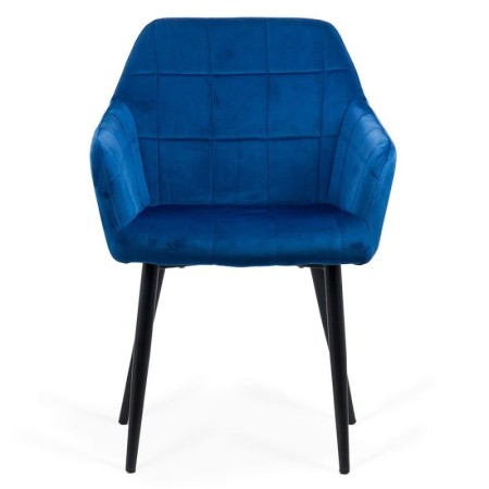 Scaune din catifea cu picioare metalice BUC 260 Albastru Scaune din catifea cu picioare metalice BUC 260 Albastru