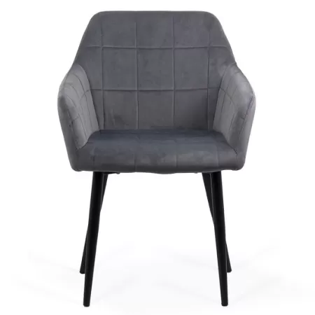 Scaune din catifea cu picioare metalice BUC 260 Gri