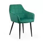 Scaune din catifea cu picioare metalice BUC 260 Verde