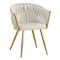 Scaune moderne din catifea și cadrul auriu BUC 261 crem