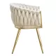Scaune moderne din catifea și cadrul auriu BUC 261 crem