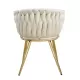 Scaune moderne din catifea și cadrul auriu BUC 261 crem