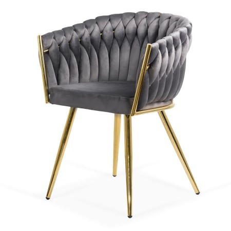 Scaune moderne din catifea și cadrul auriu BUC 261 gri Scaune moderne din catifea și cadrul auriu BUC 261 gri