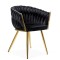 Scaune moderne din catifea și cadrul auriu BUC 261 Negru