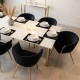 Scaune moderne din catifea și cadrul auriu BUC 261 Negru Scaune moderne din catifea și cadrul auriu BUC 261 Negru