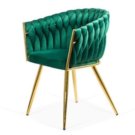 Scaune moderne din catifea și cadrul auriu BUC 261 verde Scaune moderne din catifea și cadrul auriu BUC 261 verde