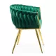 Scaune moderne din catifea și cadrul auriu BUC 261 verde