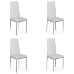Set 4 scaune bucătărie-alb